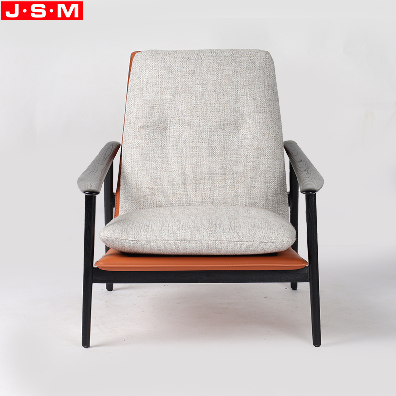 White Armchair Dining Leisure Armchair With Upholstery Ball Like Image