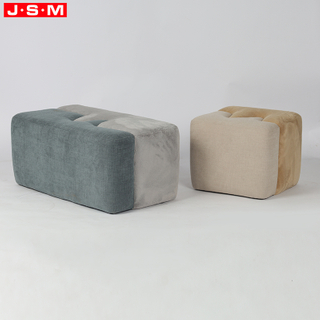 Customized Solid Wood Modern Design Durable Home Furniture Ottoman Fabric Upholstery Footstool Bed End Bench Stool Ottoman