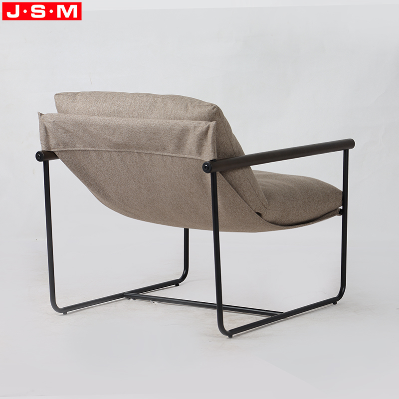 Leather Armchair Room Seating Chairs Set Sofa Single Armchair Cushion Metal Frame