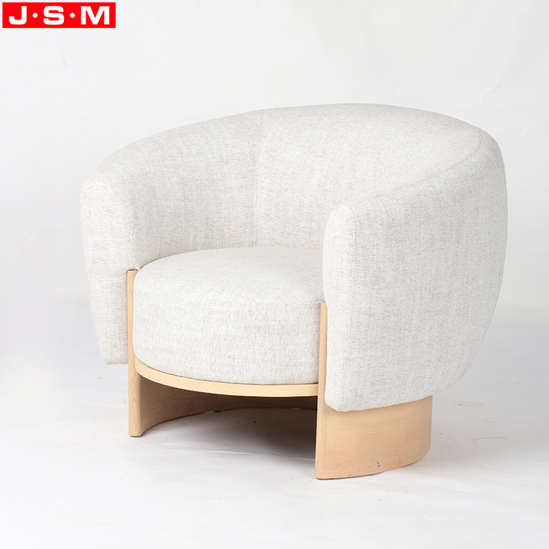 Modern Furniture Pink Cushion Seat Reclining Wooden Cushion Seat