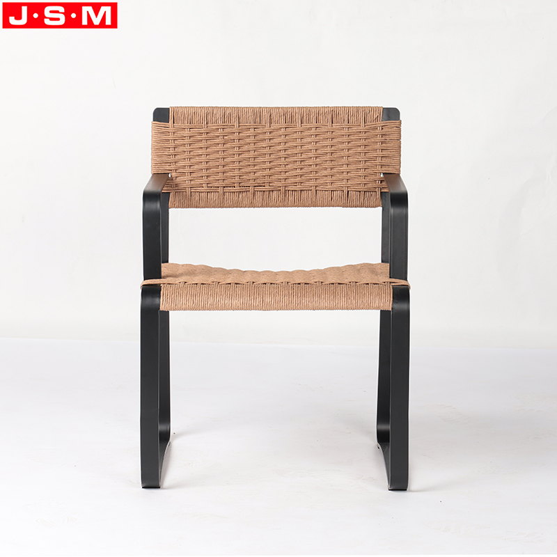 Modern Leather Dining Room Restaurant Paper Rope Back And Seat
