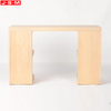 Golden Chrome Decoration Plywood with Ash Veneer Carcase Computer Desk For Home Office
