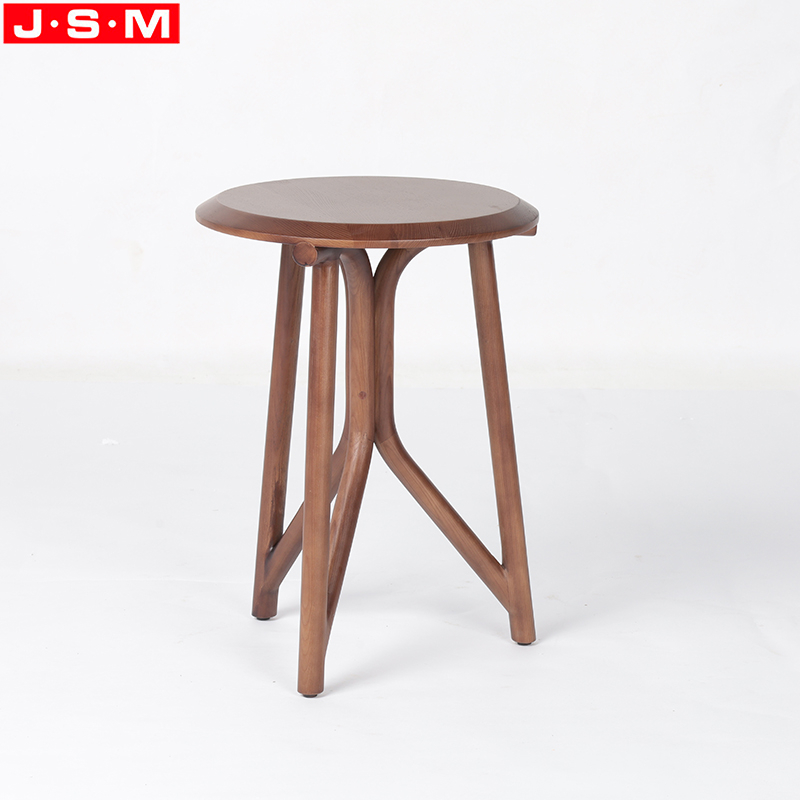 Ash Timber Coffee Decorative Round Corner Wooden Tea Side Table For Living Room Bedroom