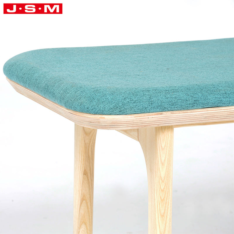 Luxury Wooden Frame With Foam And Fabric Bar Soft Foot Shoes Shop Stool Ottoman For Lounge