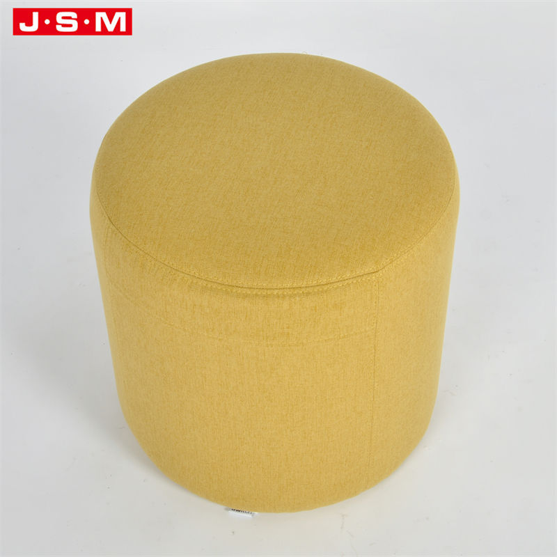 Nordic Bench Living Room Wooden Velvet Lounge Round Bedroom Girly Ottoman