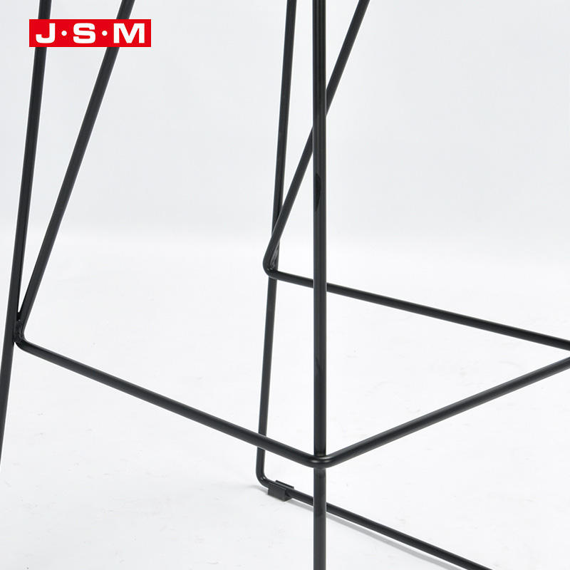 Nordic Black Powder Coating Metal Frame Kitchen Height Bar Stools Chair