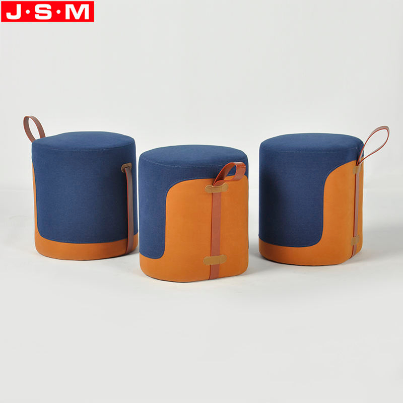 Handy Portable Stool Modern Living Room Seating Small Upholstered Ottoman Stool