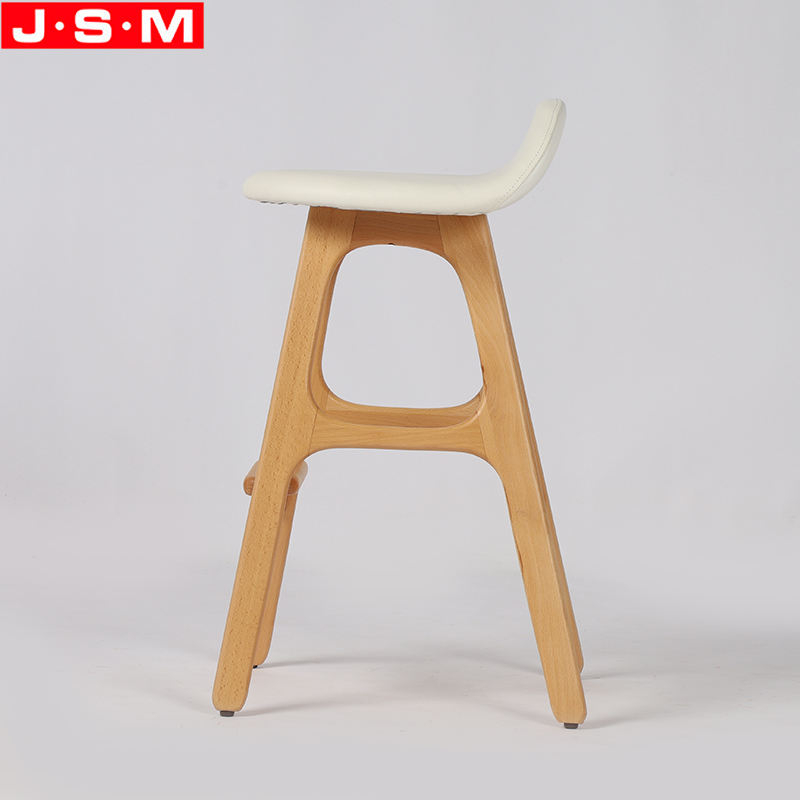 Modern Durable Timber Wooden High Table Tall White Bar Stools For Kitchen
