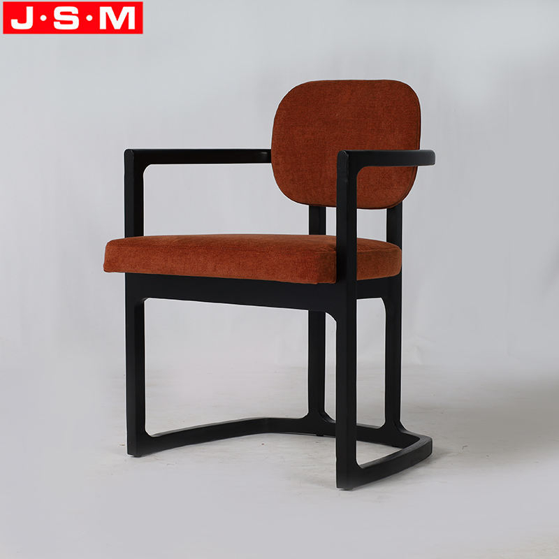 Chinese Modern Hotel Business Reception Chair Wooden Frame Dining Chair