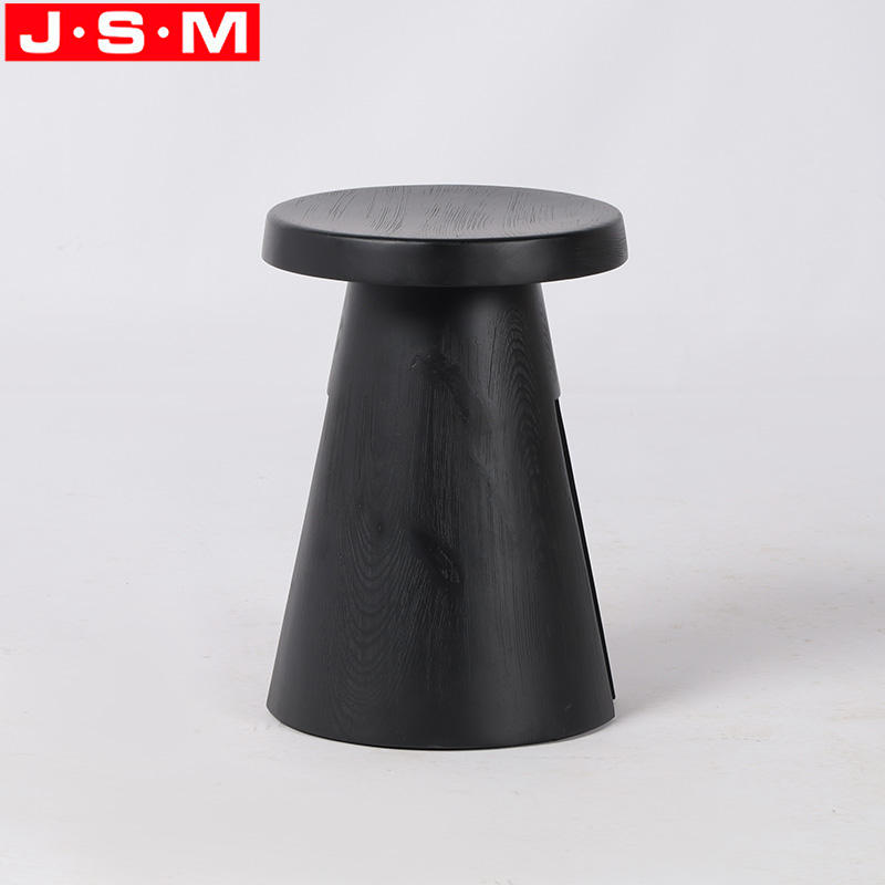 Modern Homemade Living Room Center Black Wooden Round Side Table