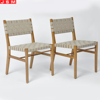 Customize Farmhouse Dining Room Hotel High Back Leather Wood Dining Chair