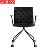 Luxury Executive Staff Training Brown Swivel Office Chairs For Caster Wheel 