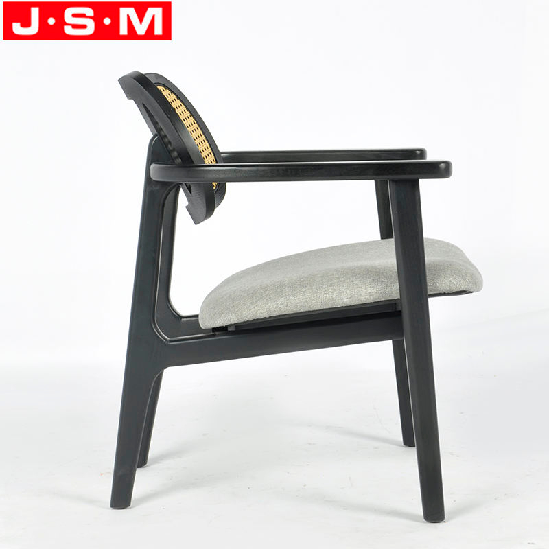 Luxury Terrace Living Room Comfortable Fabric Accent Leisure Lounge Chair Upholstered Wood Frame Armchair