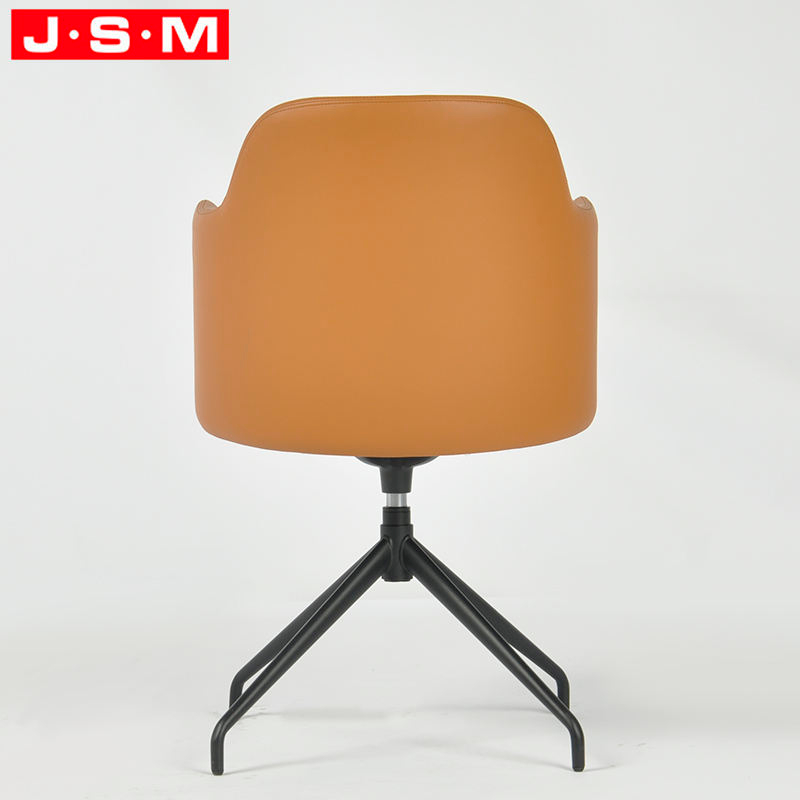 China Sale Visitor Wooden Frame Swivel Ergonomic Leather Chair Comfortable Office Chair