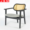 Luxury Terrace Living Room Comfortable Fabric Accent Leisure Lounge Chair Upholstered Wood Frame Armchair