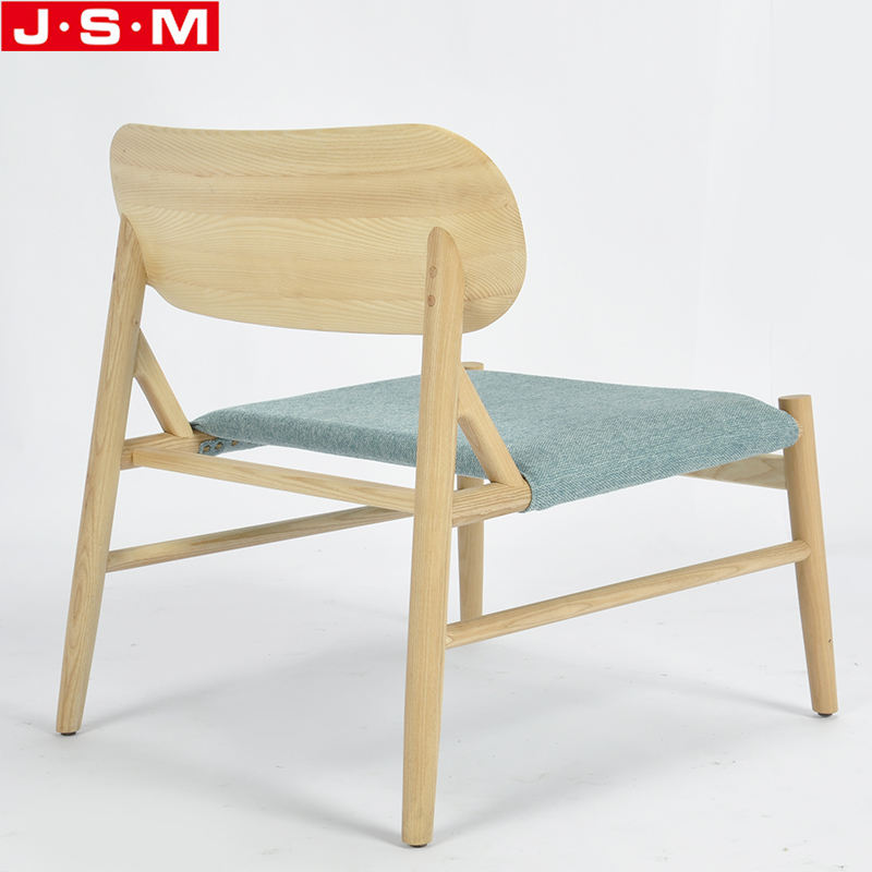Nordic Furniture Outdoor Garden Solid Wood Frames Fabric Upholstered Armchair