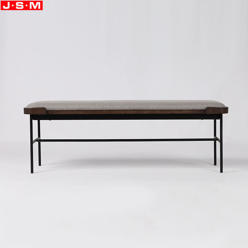 Modern Ash Timber Surround Leg Chairs Dining Bench Chairs Long Hotel Bench Chair