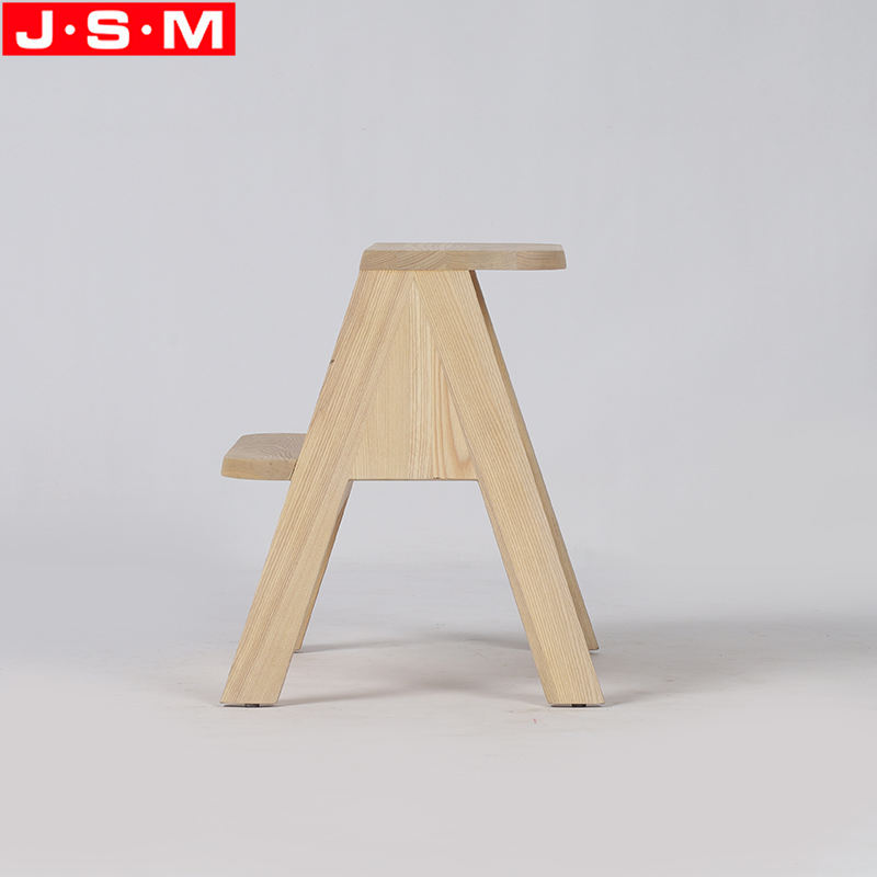 High Quality Oak Ash Timber Wood 2 Steps Ladder Stool Adult Kitchen Stool Chair