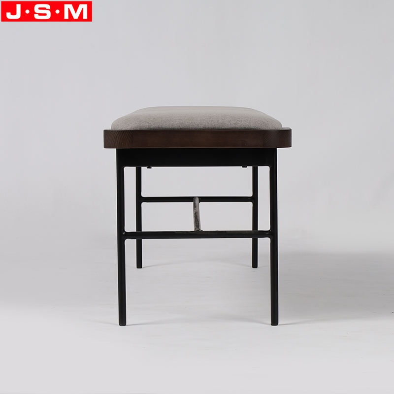 Modern Ash Timber Surround Leg Chairs Dining Bench Chairs Long Hotel Bench Chair