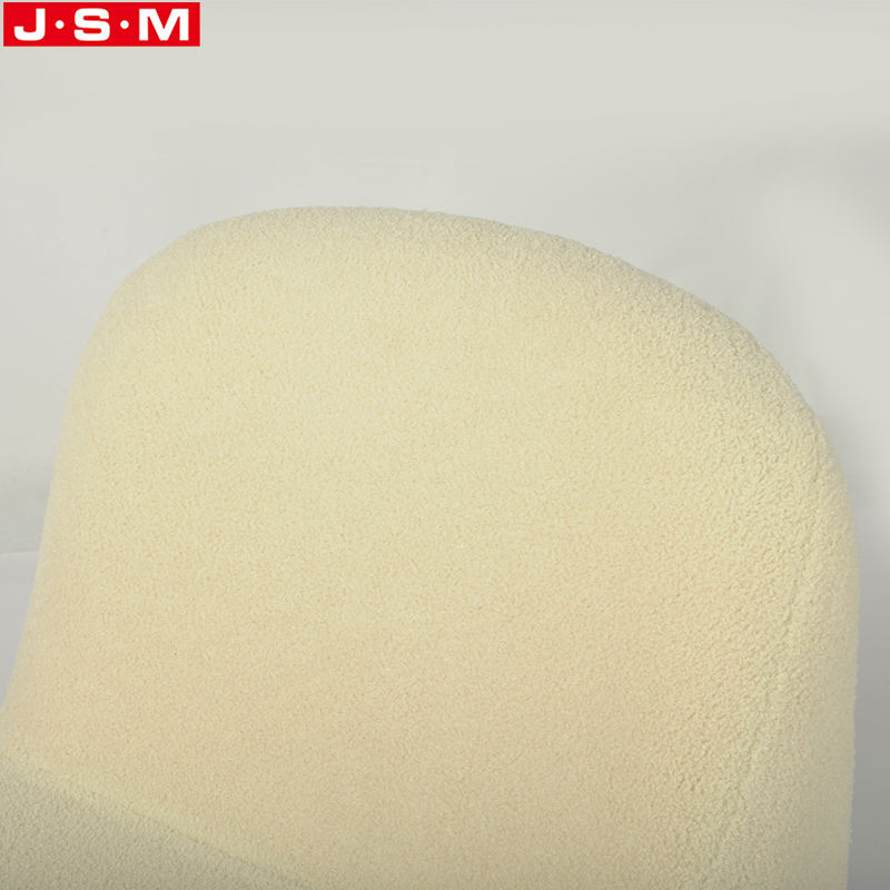 New Design One Seat Backrest Wooden Frame Armless White Chair