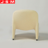 New Design One Seat Backrest Wooden Frame Armless White Chair