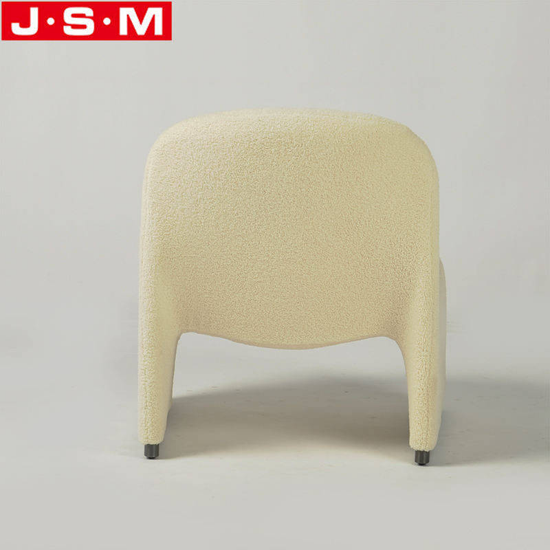 New Design One Seat Backrest Wooden Frame Armless White Chair