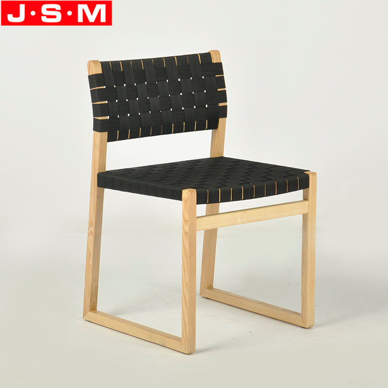 Modern Armless Rattan Weave Seat And Back Dining Chair For Restaurant