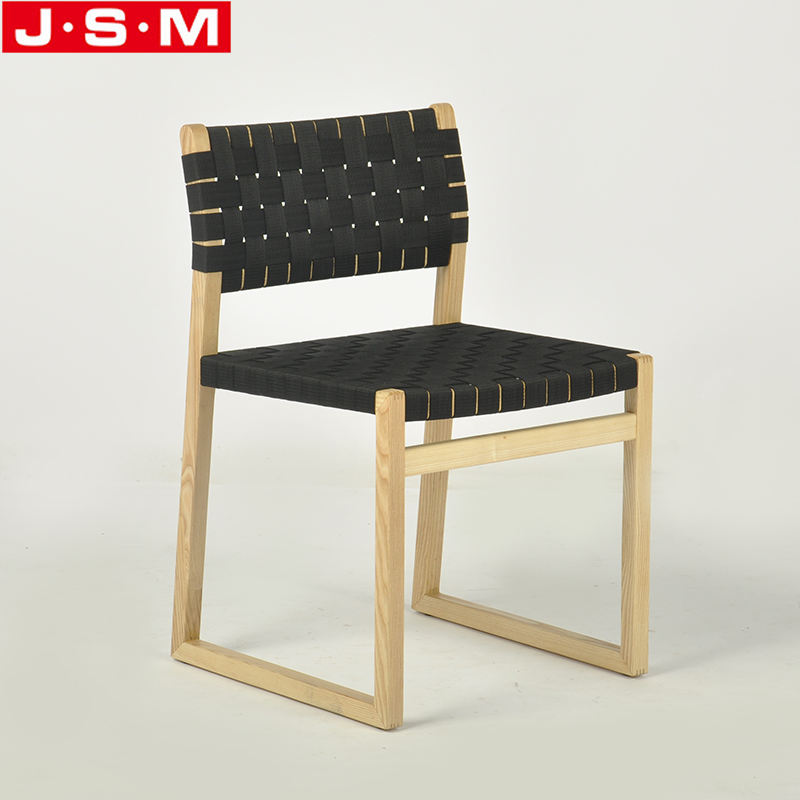 Modern Armless Rattan Weave Seat And Back Dining Chair For Restaurant