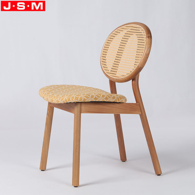 Wholesale Simple Chinese Vintage Wooden Rattan Back Home Dining Chair