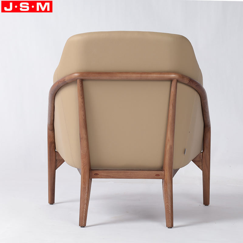 Office Leisure Accent Chair Wooden Frame Inside Dining Chair Fabric Leather Armchair