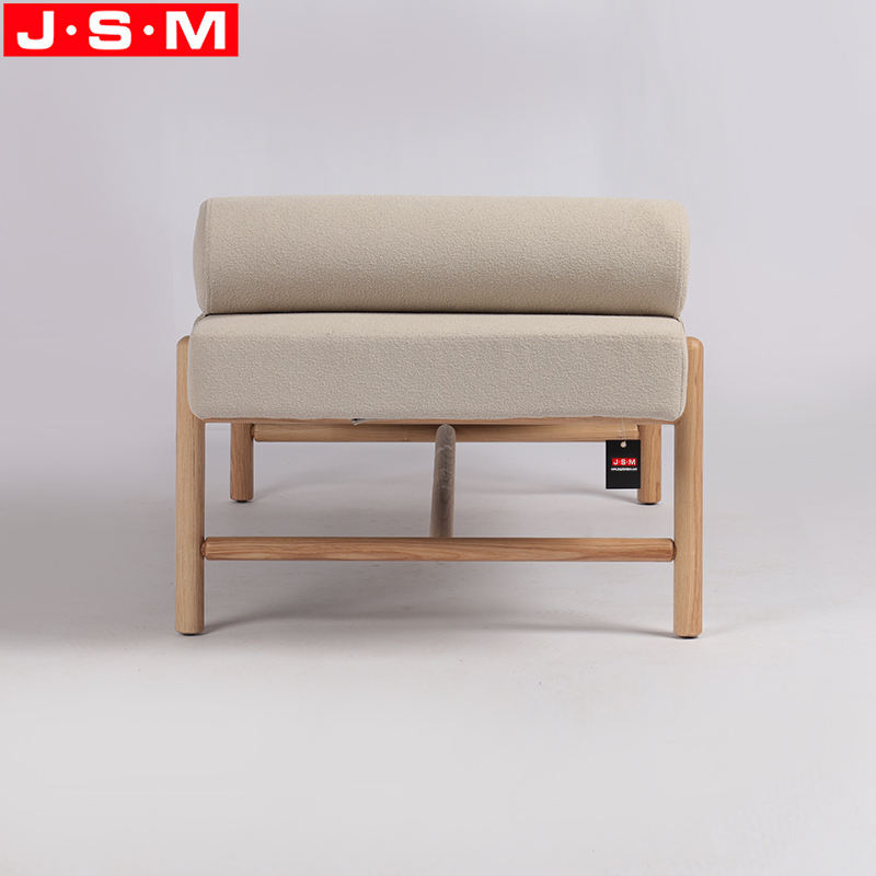 Modern Home Commercial Sofa Wood Leg Bench Fabric Or Pu Upholstery Benches