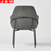 Italian Designs Kitchen Black Upholstered Legs Dining Chair With Arm Rest