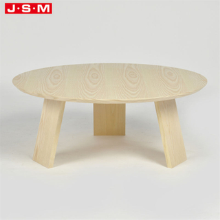 Japanese Side Table Garden Furniture Solid Wood Round Coffee Table