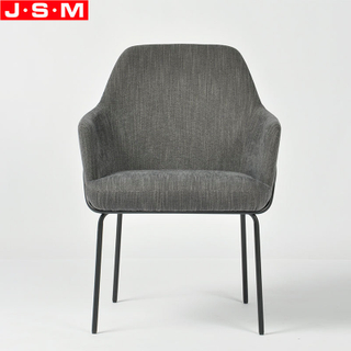 Italian Designs Kitchen Black Upholstered Legs Dining Chair With Arm Rest