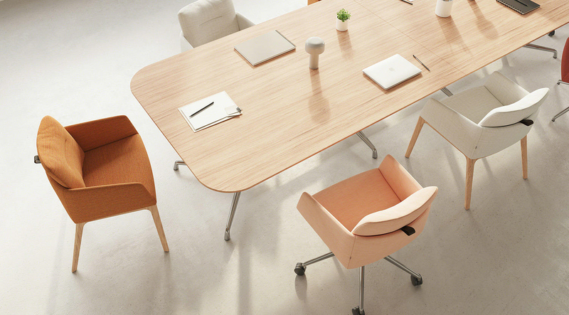 Luxury Secretary Leather Gas Lift Bent Wood Replacement Base Office Chair