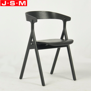 Home Furniture Coffee Restaurant Veneer Back And Seat Armchair Ash Timer Frame Dining Chair