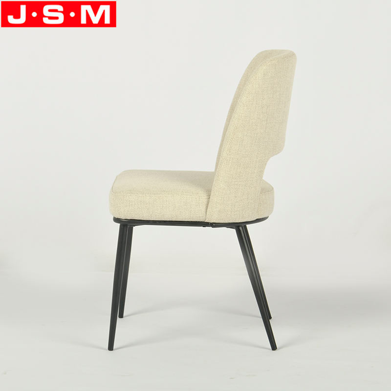 ODM Dining Chairs Wooden Tea Art Club Dining Chair With Metal Base