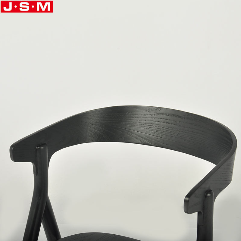 Home Furniture Coffee Restaurant Veneer Back And Seat Armchair Ash Timer Frame Dining Chair
