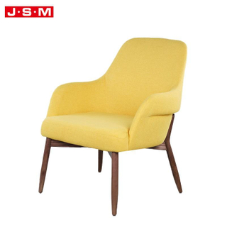 Modern Lounge Hotel Indoor Round Backed Fabric Seat Single Armchair
