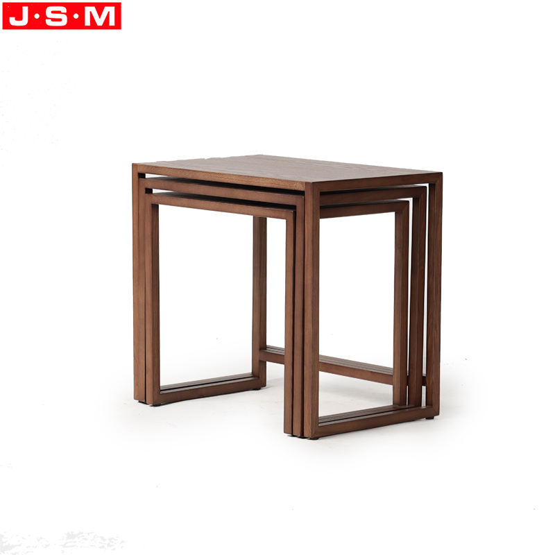 Modern Nordic Minimalist Nesting Multifunction Wood Living Room Furniture Center Tea Coffee Table Set
