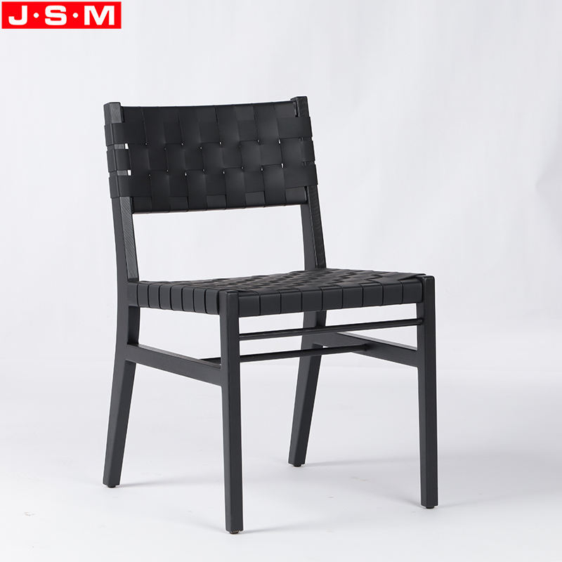 Synthetic Leather Imitation Leather Belt Seat Timber Frame Dining Room Chair