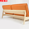 Modern Cushion Headboard Bedroom Furniture Ash Timber Wooden Bed