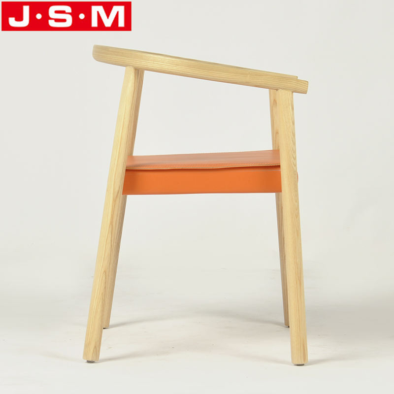 Factory Wholesaler Chair With Cushion Seat Yellow Wooden Dining Chairs