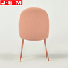 Contemporary Wooden Frame Pink Back Dining Chairs In Office Building