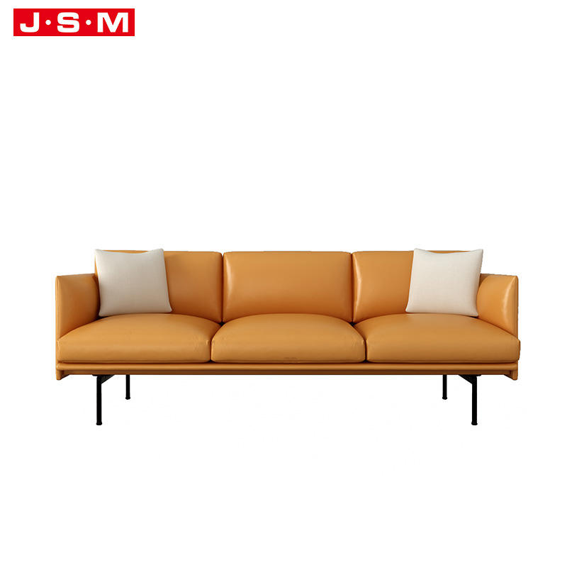 New Design Furniture Orange Recliner Velvet Wooden Single Sofa 3 Seater Fabric Sofa