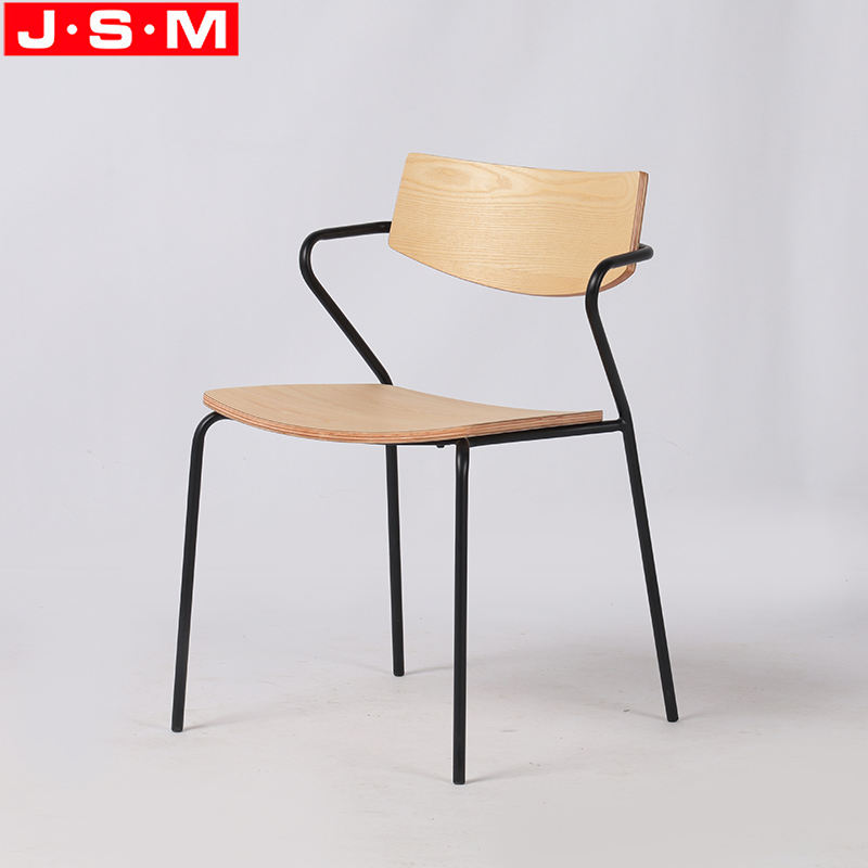 Home Furniture Modern Dining Chairs Wooden Metal Frame Dining Chairs