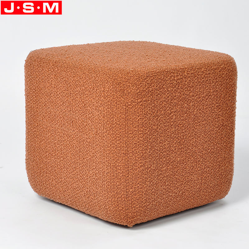 Upholstered Space Saving Tufted Square Stool Footrest Footstool Ottoman With Wooden Frame