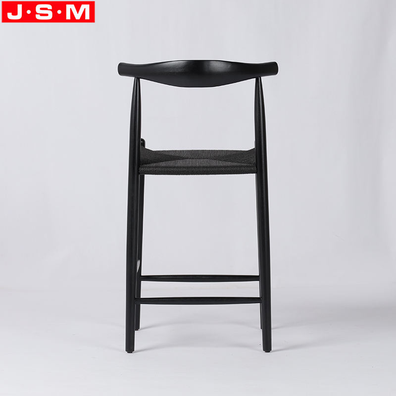 Factory Wholesale Backrest Bar Chair Household Ash Frame Bar Stool High Chair Coffee Shop Minimalist Barstools