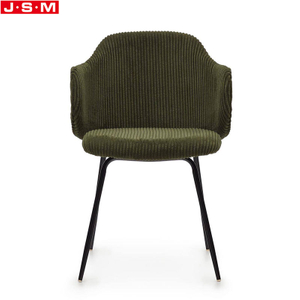 Living Room Furniture Dinning Fully Upholstery Seat Metal Legs Base Dinning Chair