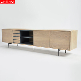 High Quality Solid Timber Edge Wood TV Stand Veneer Carcase TV Cabinet For Sale
